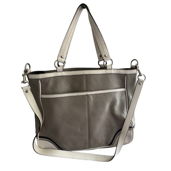 Coach Laura Spectator Taupe Leather Tote - Picture 2 of 6